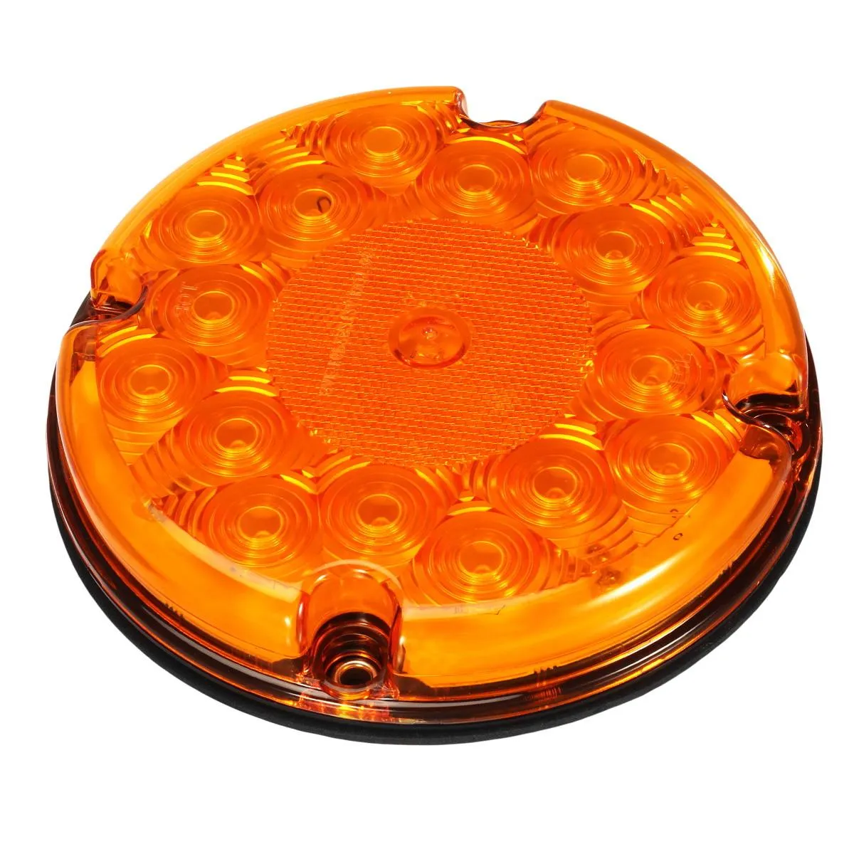 Partsam 2Pcs 7inch Round LED Trailer Tail Lights 17 LED Waterproof LED Park Turn Signal Flasher Lights with Waterproof Gaskets for Truck Trailer RV UTE UTV BUS Stepvans 10V-30V