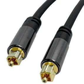 Premium 6 Foot Optical Digital Audio Fiber Optic Toslink Male Cable - Gold Plated Optical Digital Cord for Home Theater Gaming Systems and HD Audio