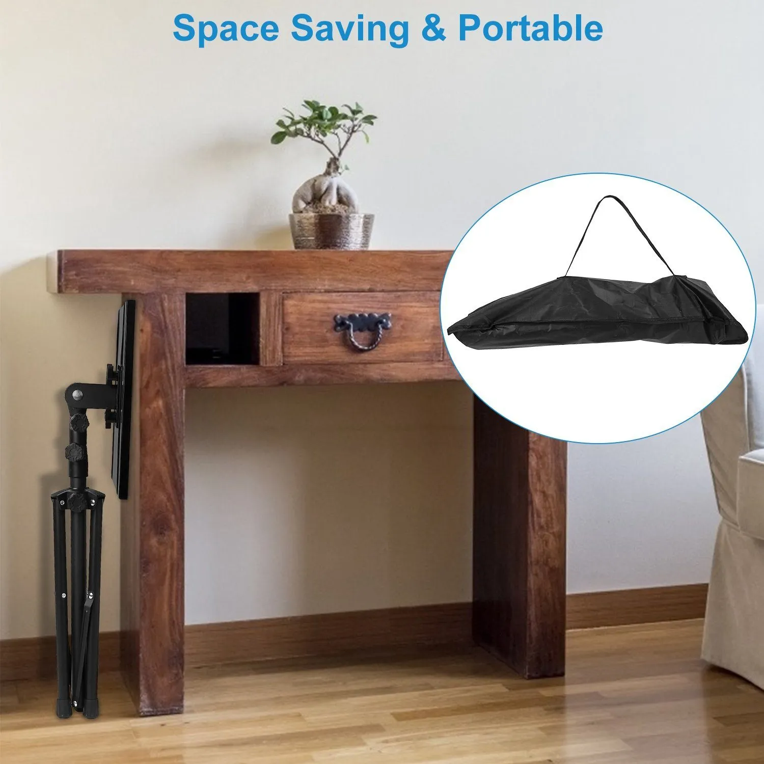 Projector Tripod Stand Folding with Height Tilt Adjustment