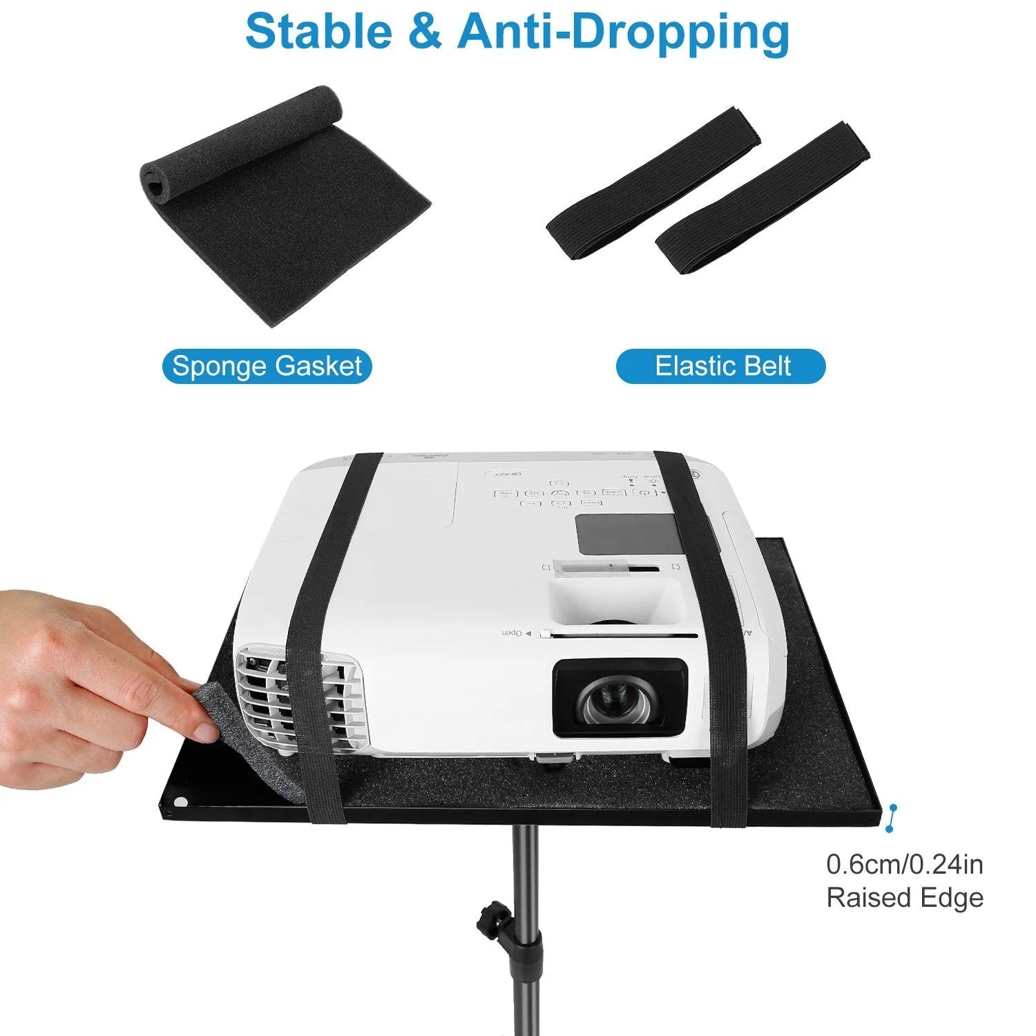 Projector Tripod Stand Folding with Height Tilt Adjustment