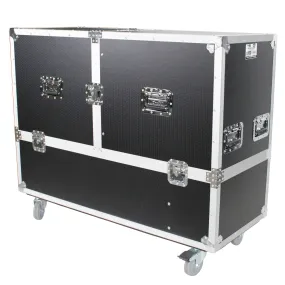 ProX X-EVO1250X2W ATA Flight Case for 2x RCF EVOX12 or EV Evolve 50 Compact Arrays Fits Two Speakers and Subwoofers