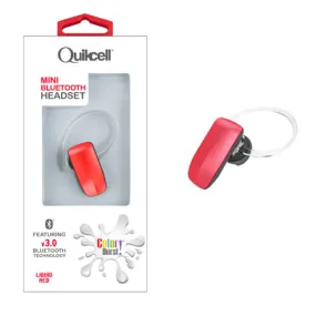 QUICKCELL MINI BLUETOOTH LIQUID RED HEADSET