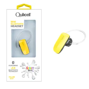 QUICKCELL MINI BLUETOOTH YELLOW ZEST HEADSET