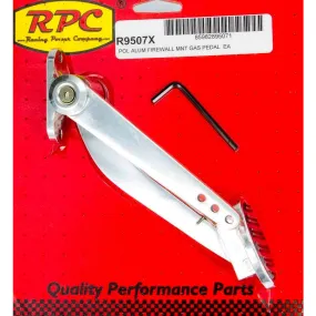 Racing Power Spoon Pedal Assembly Gas Firewall Mount Aluminum - Polished