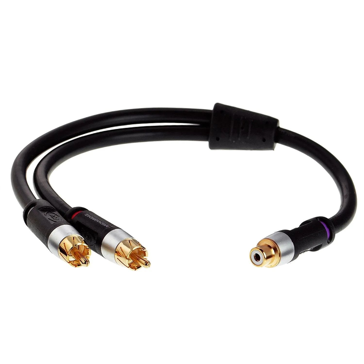 RCA Y Cable  - RCA Mono Female to Two RCA Male