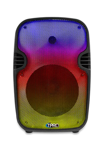 Rechargeable 12" Two way Bluetooth Loudspeaker with LED Glow Wall
