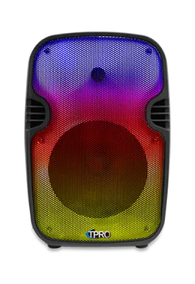 Rechargeable 12" Two way Bluetooth Loudspeaker with LED Glow Wall