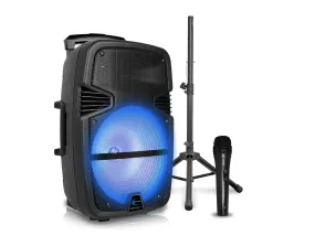 Rechargeable 15" Bluetooth LED Speaker Package