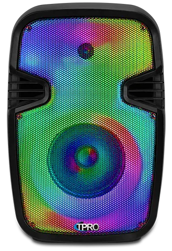 Rechargeable 8" Two Way Bluetooth Loudspeaker with LED Glow Wall
