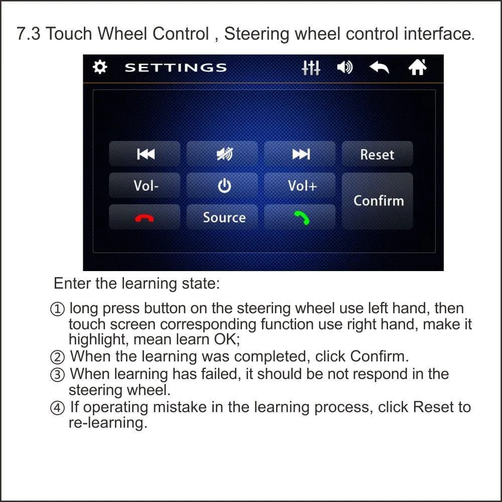 Regetek Car Stereo Double Din 7" Touchscreen in Dash Stereo Car Audio Video Player Bluetooth FM AM Radio Mp3 /TF/USB/AUX-in/Subwoofer/Steering Wheel Controls   Remote Control Rear View Camera