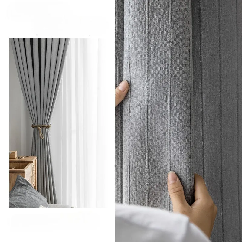 Renee Chenille Striped Blackout Thermal Curtain