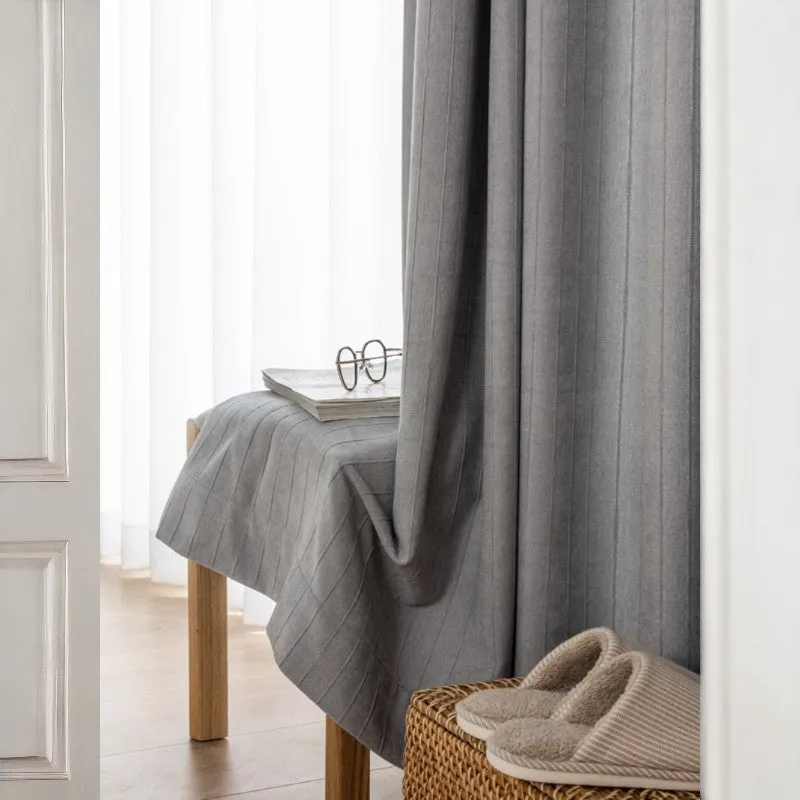Renee Chenille Striped Blackout Thermal Curtain