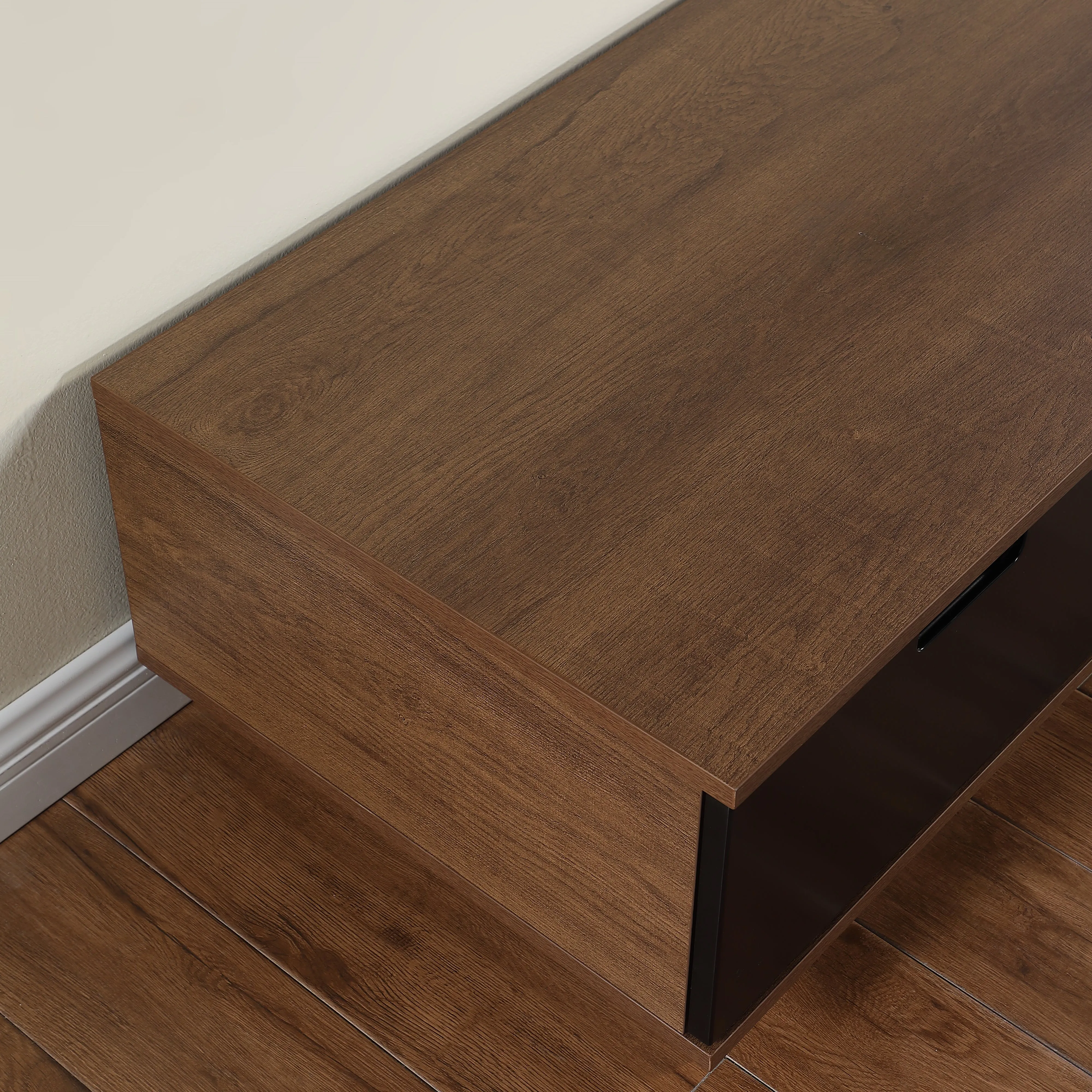 Rio Entertainment Center, TV Cabinet, Entertainment Unit 2200mm Low Line, Dark Oak by Taurs