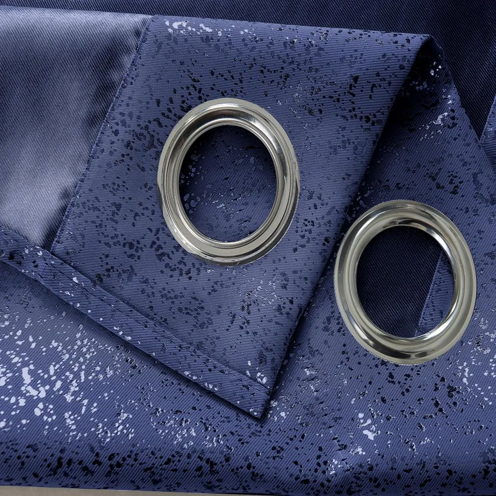 RT Designers Collection Aspen Premium Metallic Blackout Grommet Panel 54" x 90" Navy