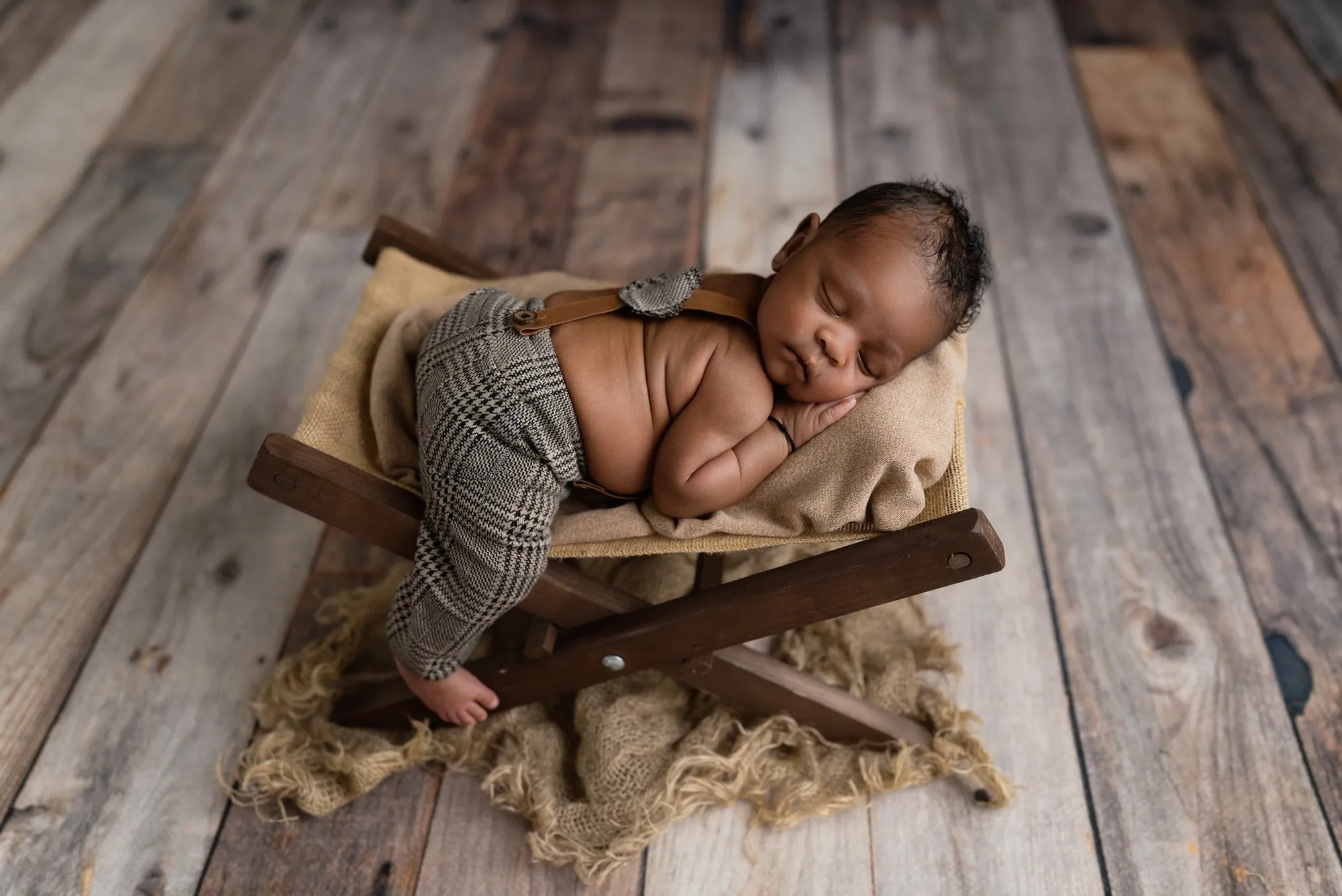 Rustic Deck Chair AND Matching Pillow - Natural Burlap - Interchangeable