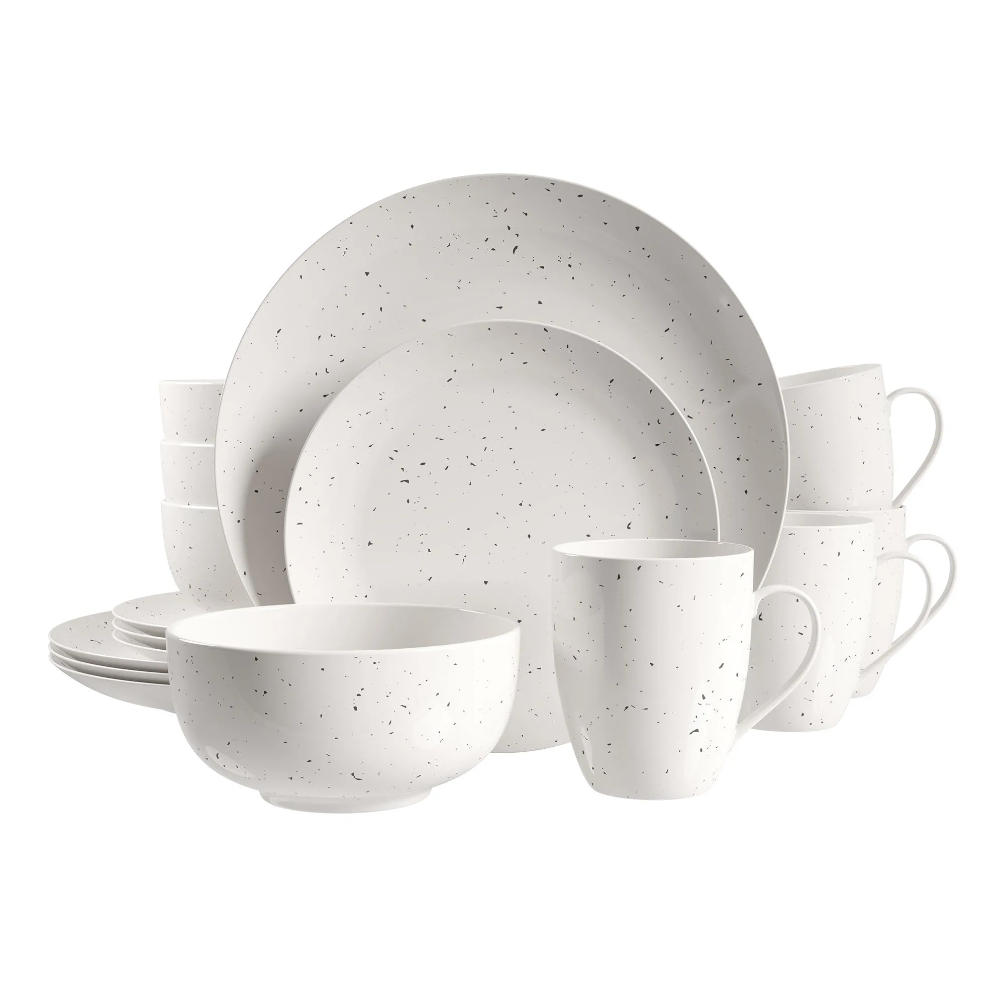 Safdie & Co. Dinnerset 16PC Coupe Speckle