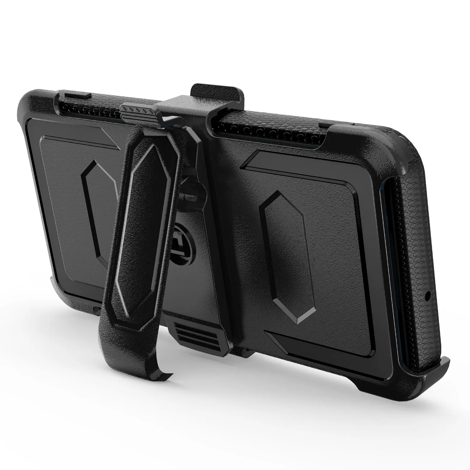 Samsung Galaxy A02s Case, Galaxy A02s Case, Triple Protection 3-1 w/ Built in Screen Protector Heavy Duty Holster Shell Combo Case - Black