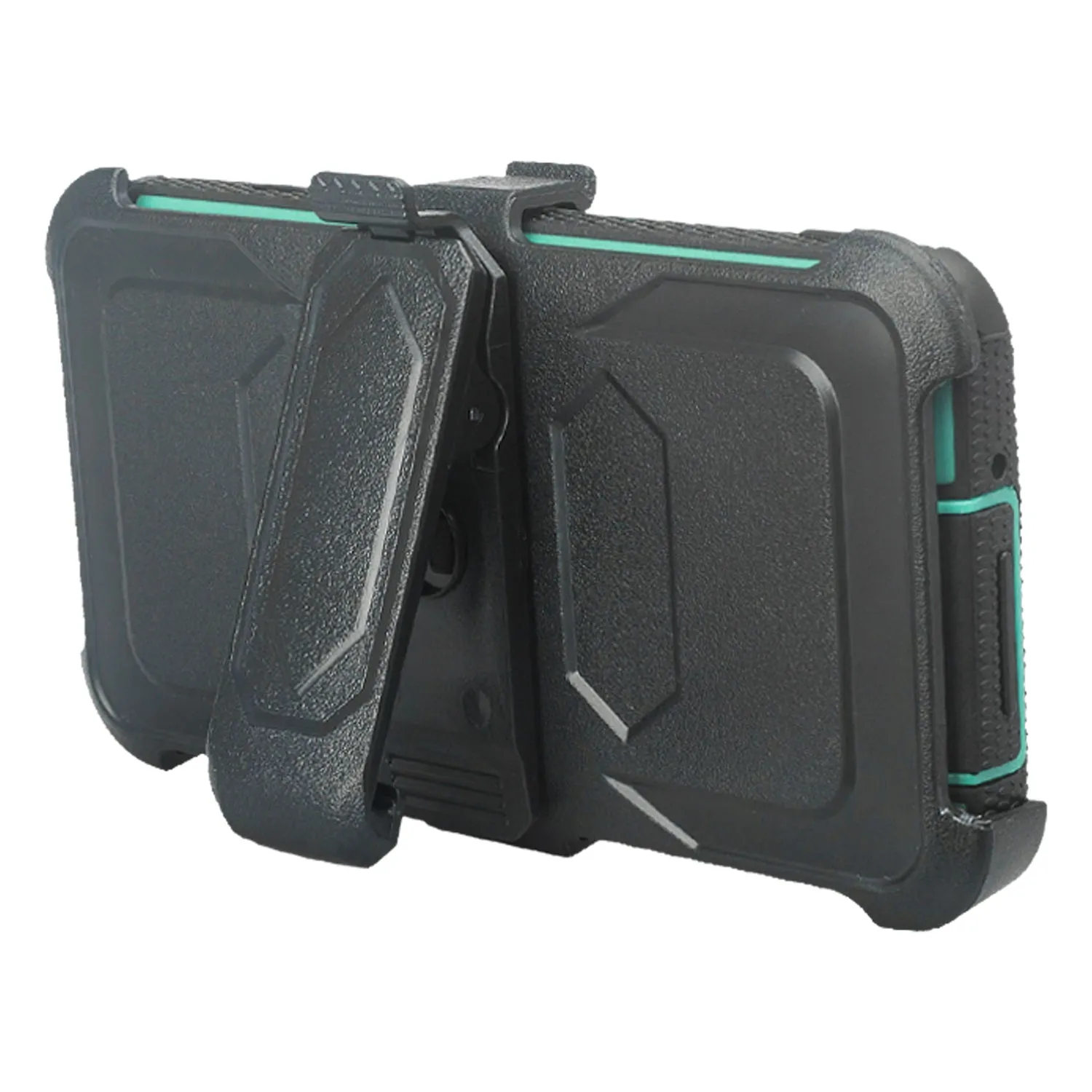 Samsung Galaxy J3 2018/Express Prime 3/Amp Prime 3/J3 Achieve/J3 Star/J3 Top/J3 Achieve/J3 Orbit/J3 V 3rd Gen/J3 Aura/Sol 3 Case, Triple Protection 3-1 w/ Built in Screen Protector Heavy Duty Holster Shell Combo Cover - Teal