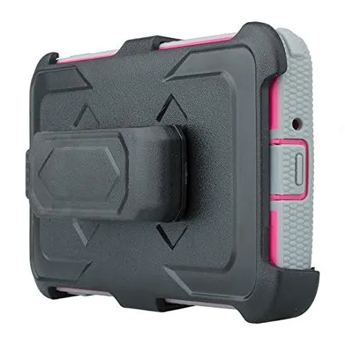 Samsung Galaxy J3 Case, J3V Case | Express Prime Case | Galaxy Sky Case | Amp Prime Case | Galaxy Sol Heavy Duty Holster Shell Combo Case - HP/GR