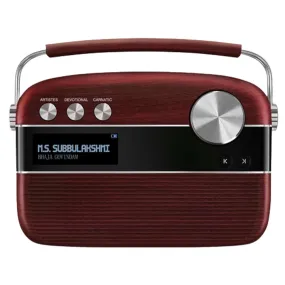 Saregama Carvaan MP SC03 Digital Tamil Audio Player With 5000 Pre-Loaded Songs Remote Control Cherrywood Red SC03/R47002