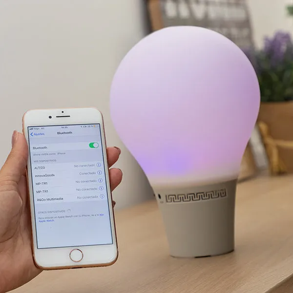 Silicone LED Touch Lamp with Speaker Silitone InnovaGoods