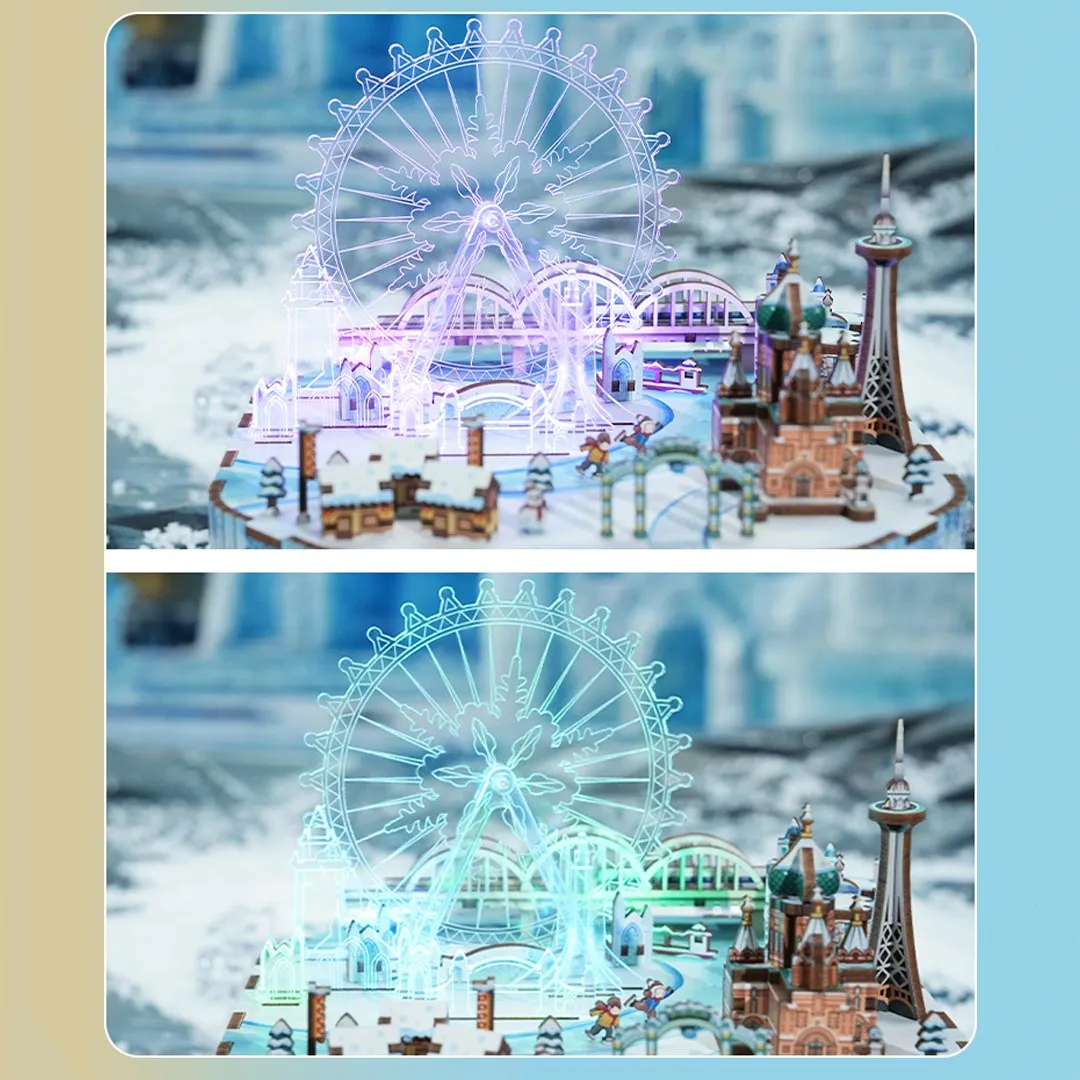 Snow World DIY Miniature House Music Box
