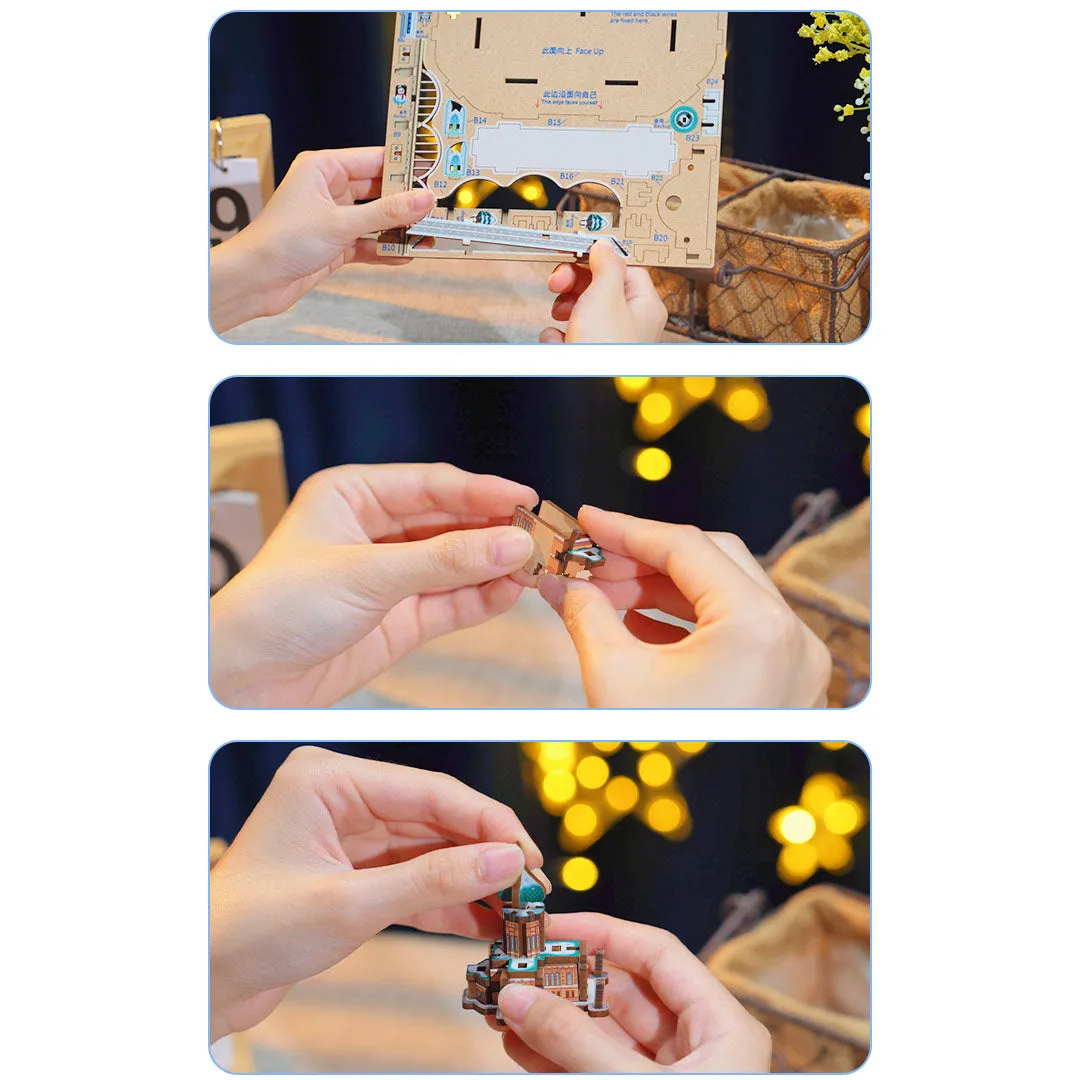 Snow World DIY Miniature House Music Box
