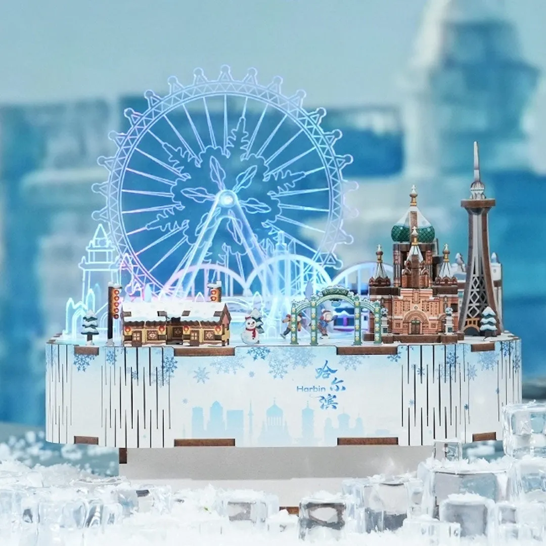 Snow World DIY Miniature House Music Box