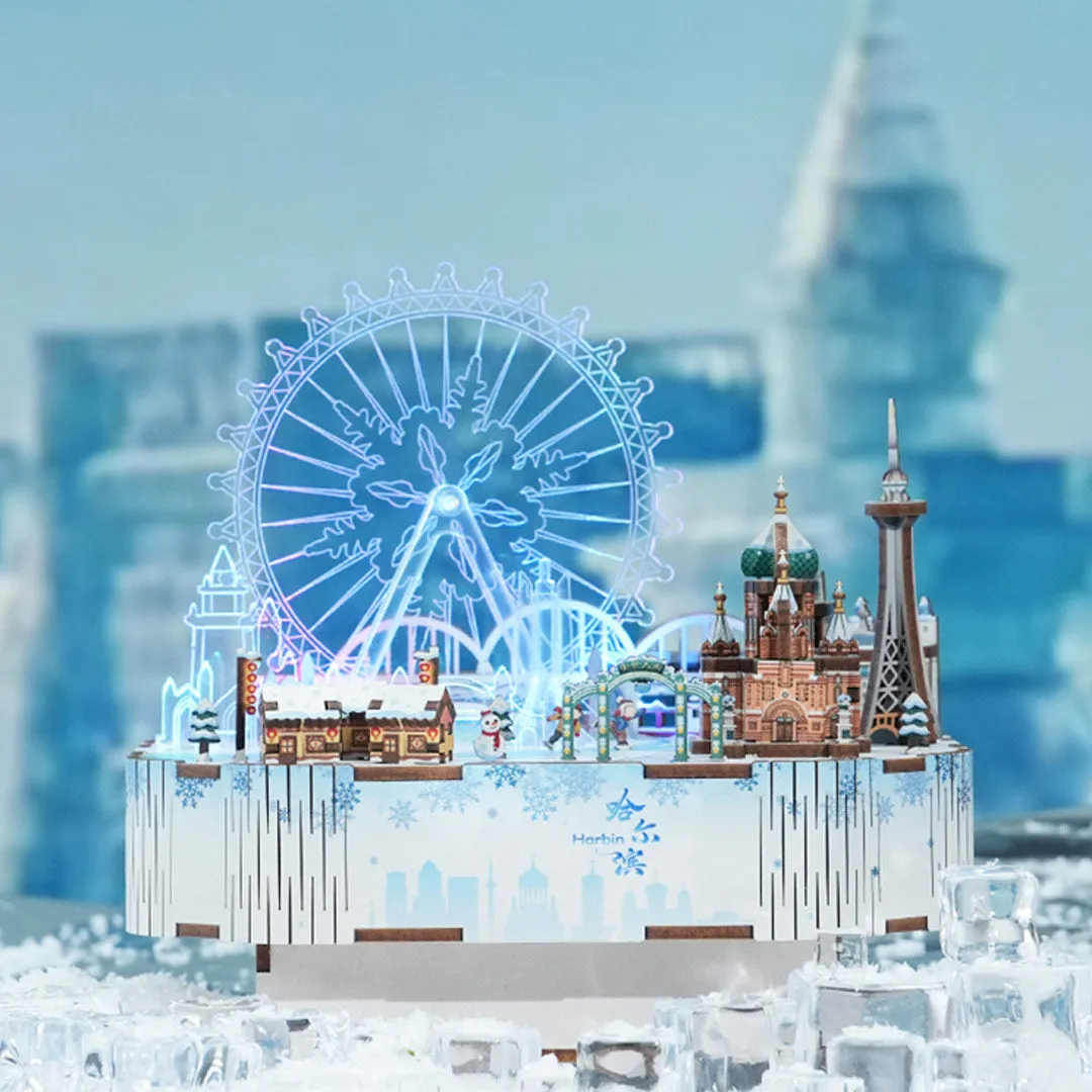 Snow World DIY Miniature House Music Box