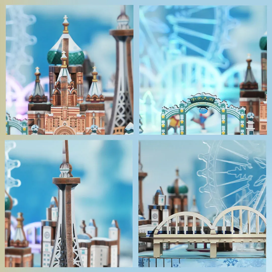 Snow World DIY Miniature House Music Box