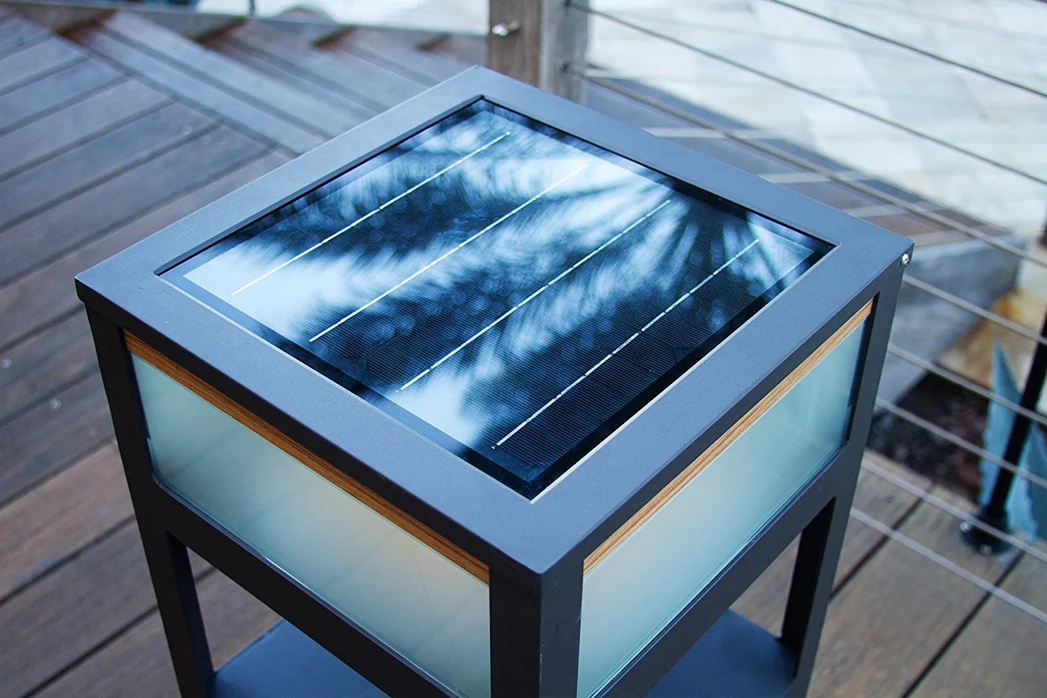 SOLAR POWERED OUTDOOR SPEAKER , BLUETOOTH PATIO SPEAKER AND ITS A TABLE - PORTICO SOLAR SOUND BY FRESHETECH