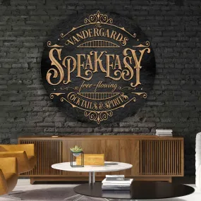 Speakeasy Sign Circle - Bourbon Whiskey Bar Signs