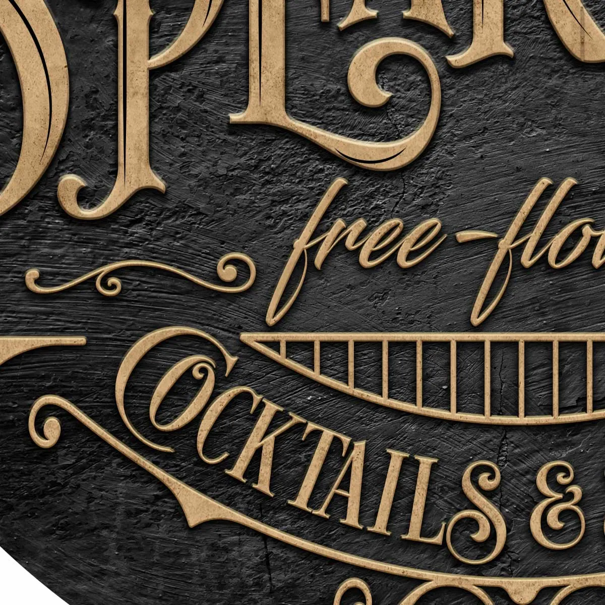 Speakeasy Sign Circle - Bourbon Whiskey Bar Signs
