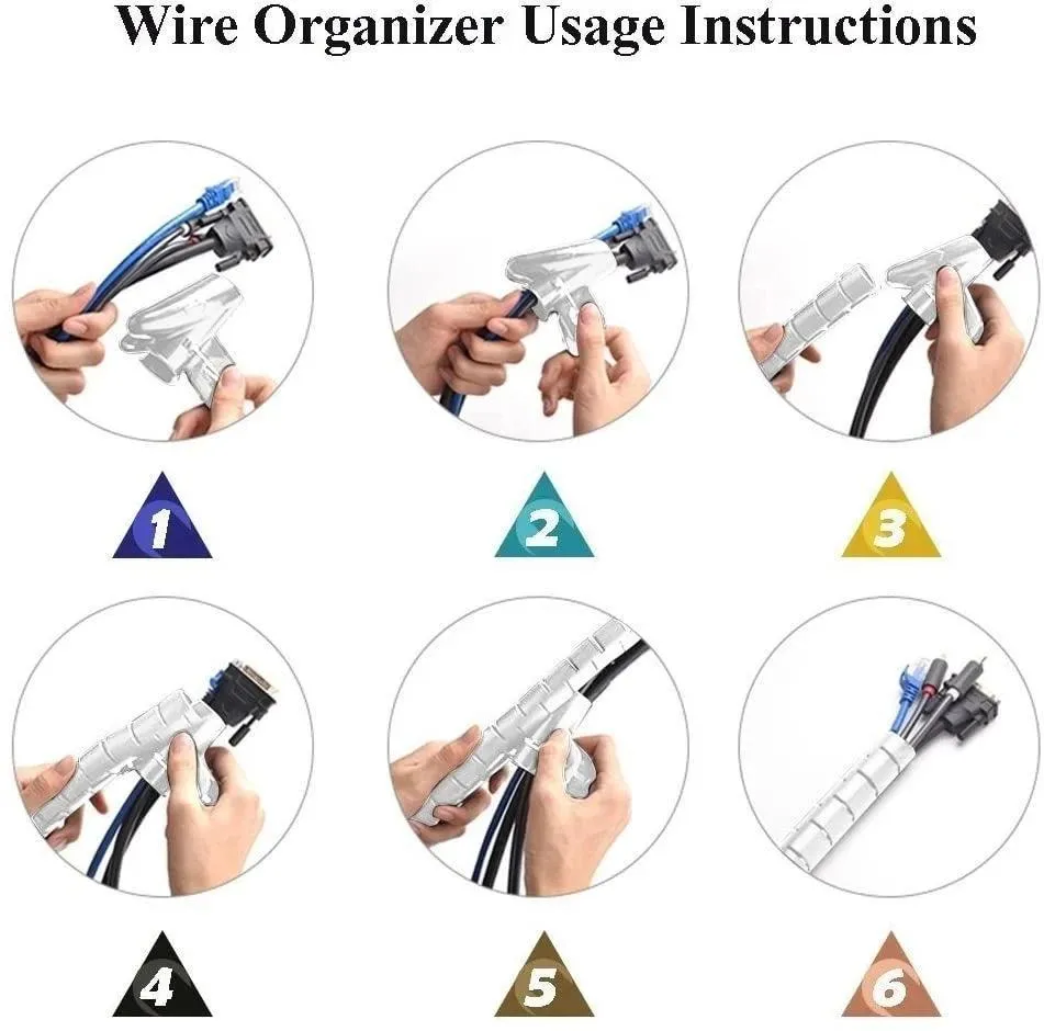 Spiral Wrap Cable Organizer: Tangle-Free Cord & Wire Management