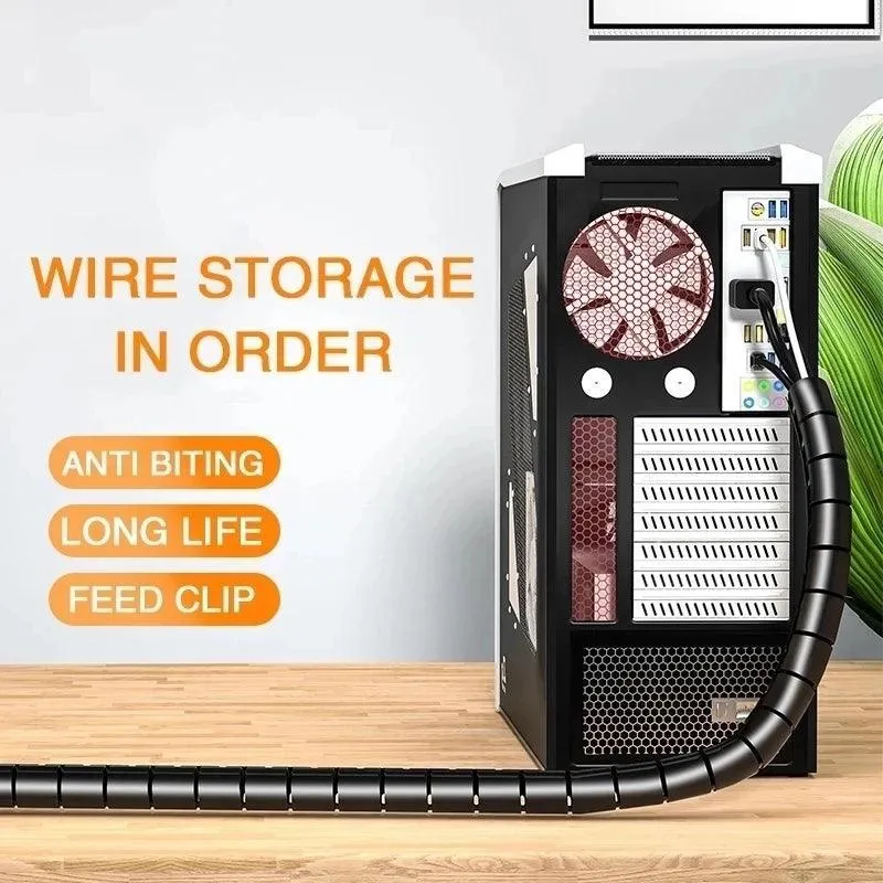 Spiral Wrap Cable Organizer: Tangle-Free Cord & Wire Management