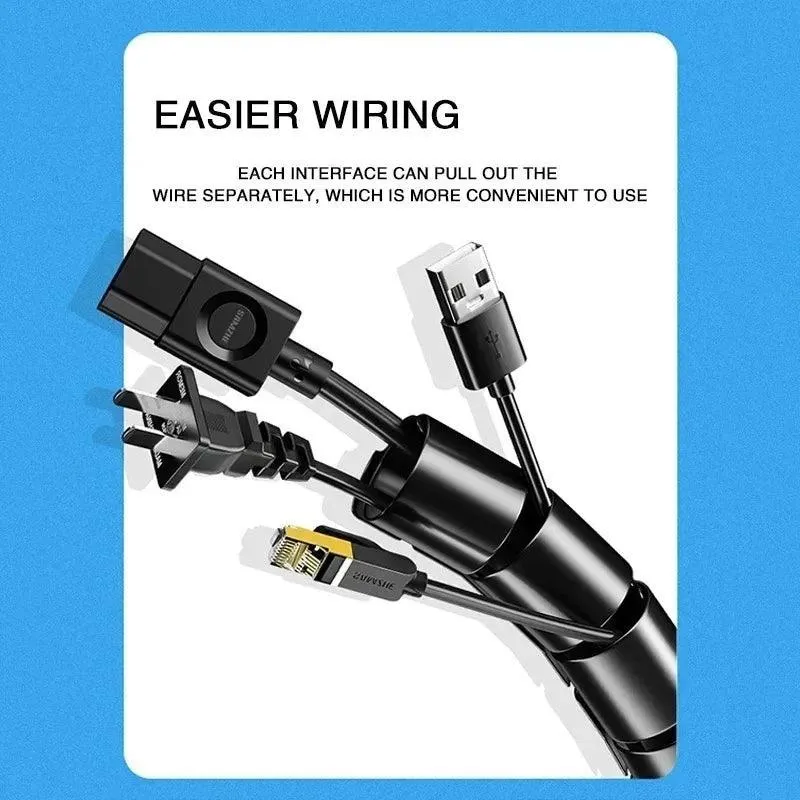 Spiral Wrap Cable Organizer: Tangle-Free Cord & Wire Management