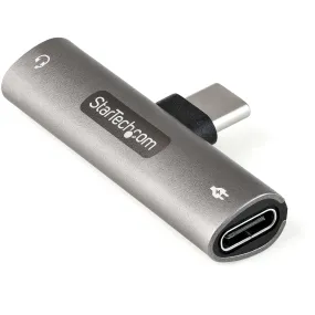 Startech.com USB-C Audio & Charge Adapter, 3.5mm Headset Jack & Power Delivery, Charging