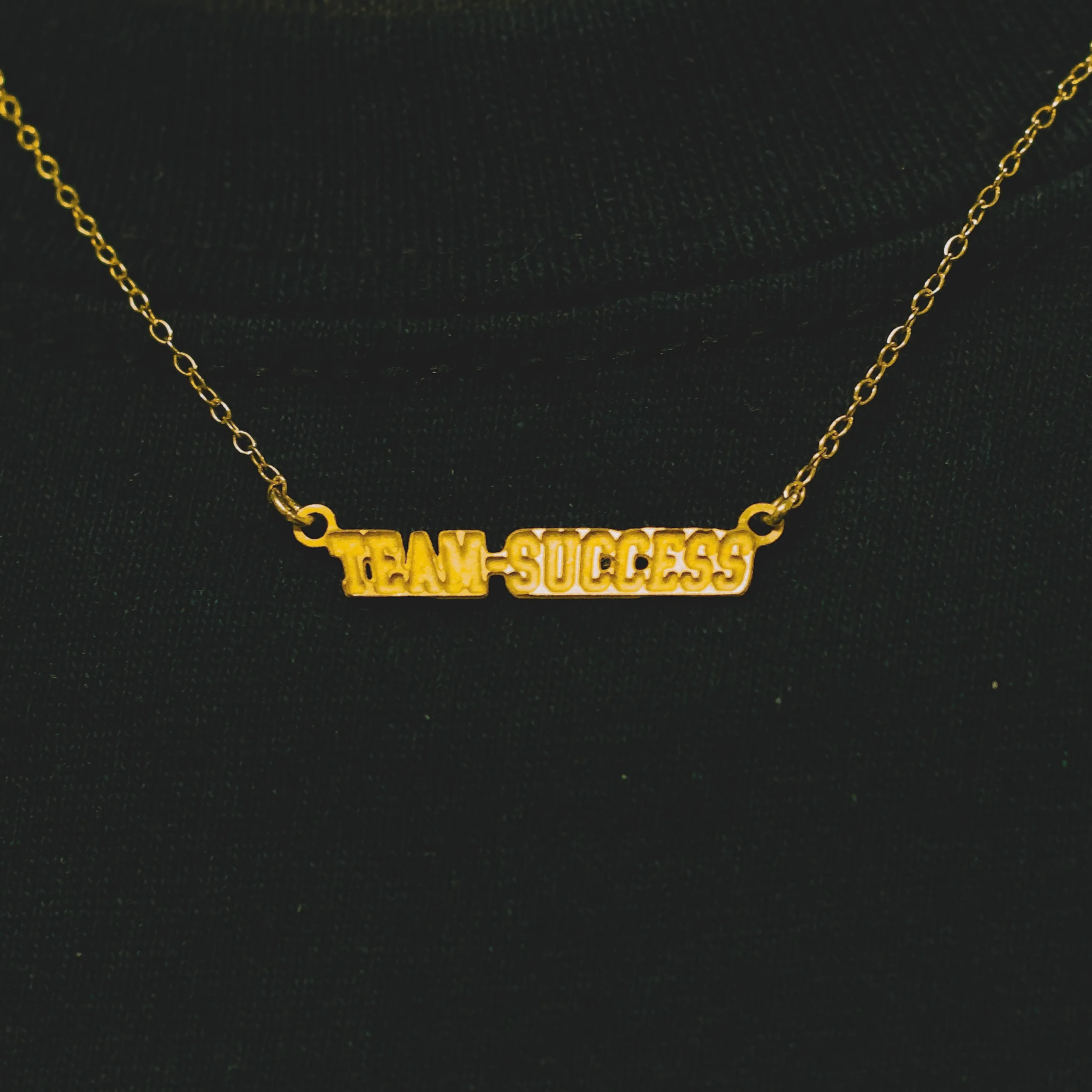 TEAM SUCCESS Letterman Necklace - Gold