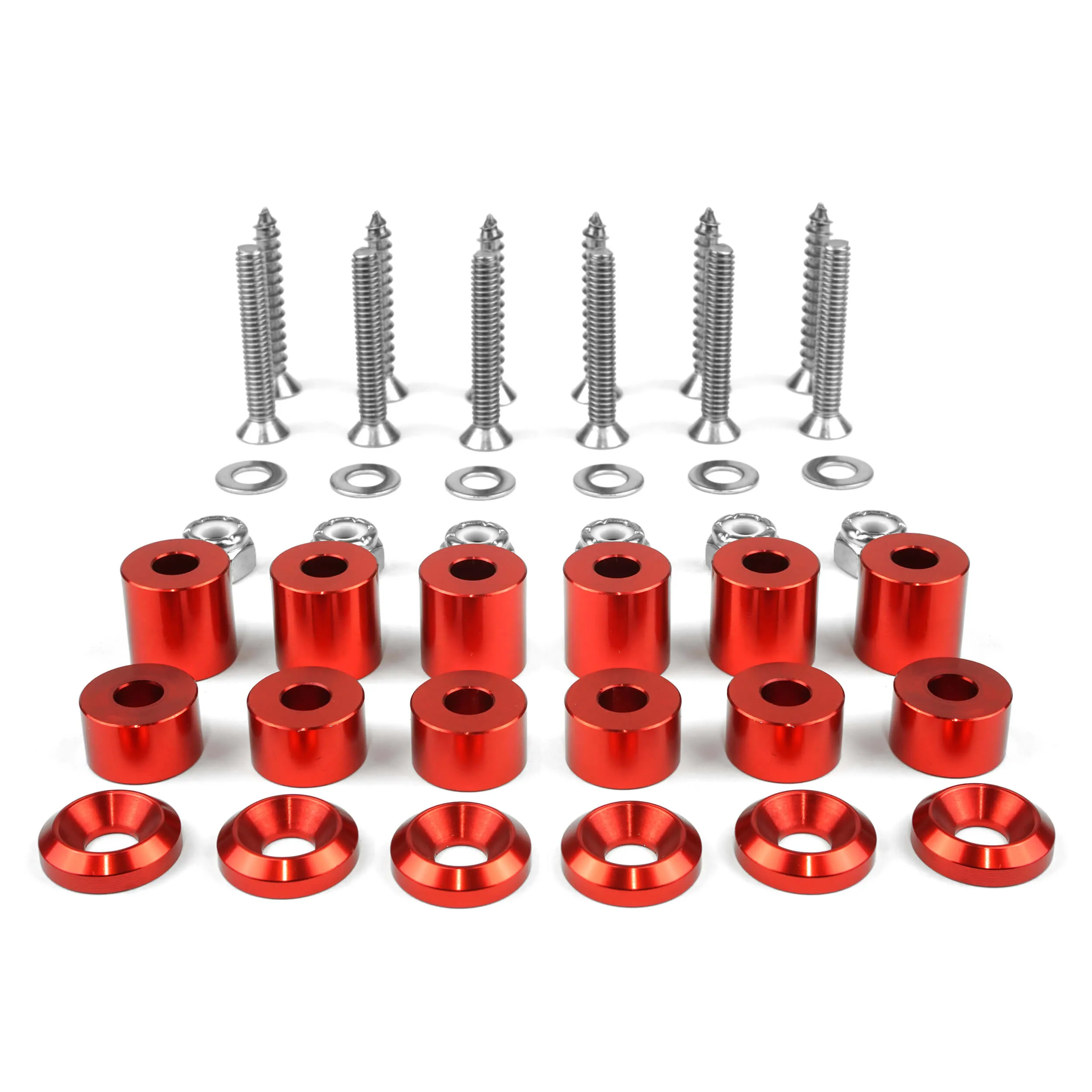 Tech Plate - 42pc Mounting Hardware Kit - Red