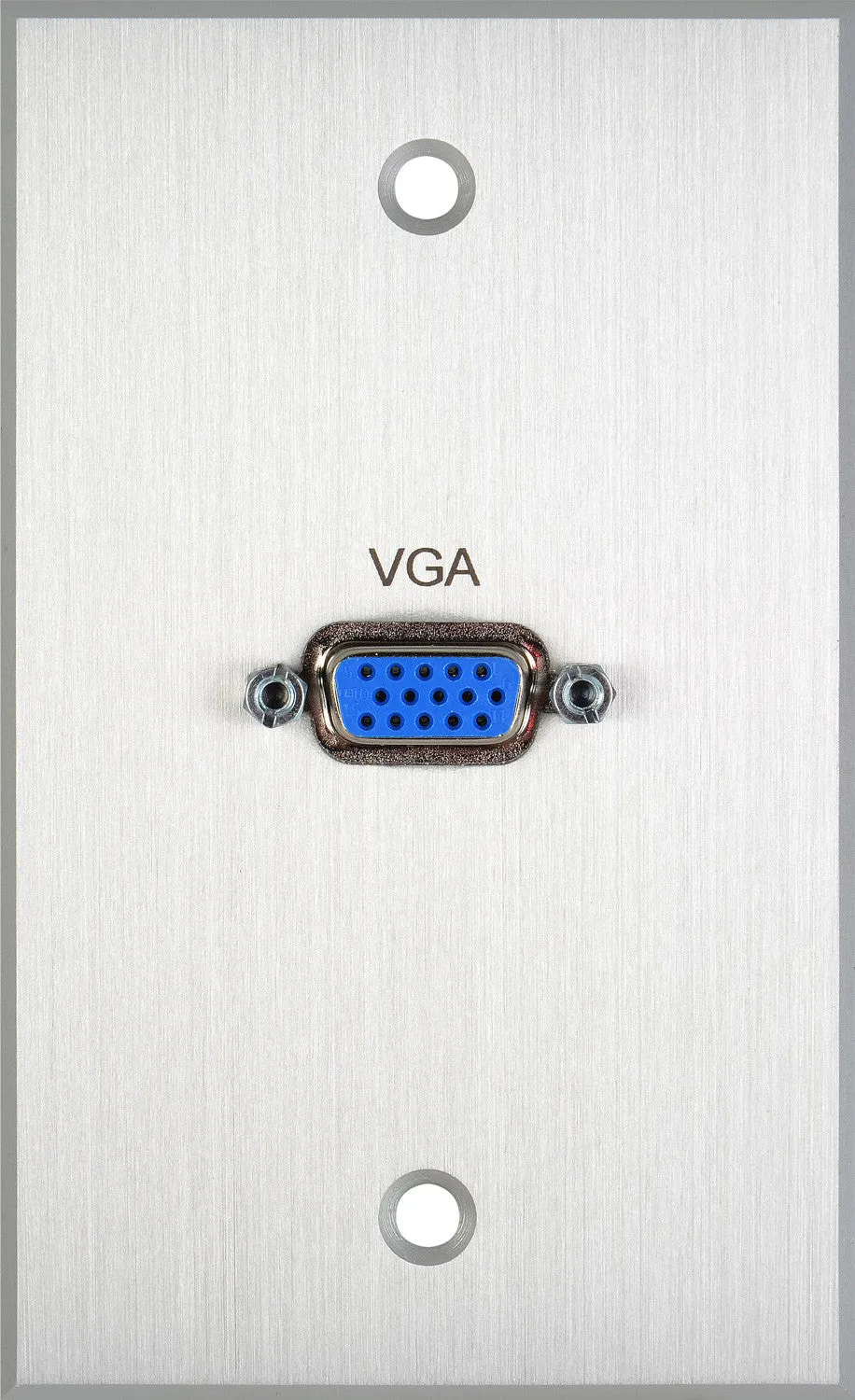 TecNec Board Room Series 1-Gang Clear Anodized Wall Plate with 1 High Density 15-Pin VGA Barrel Connector