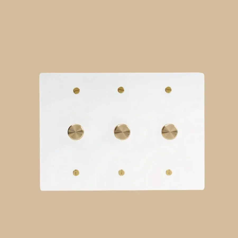 The Brass 3-Way Rotary Dimmer Switch (1 to 5 Gang)
