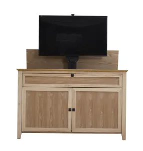 The Claymont Unfinished 70163 Smart TV Lift Cabinet for 65 Inch Flat screen TVs