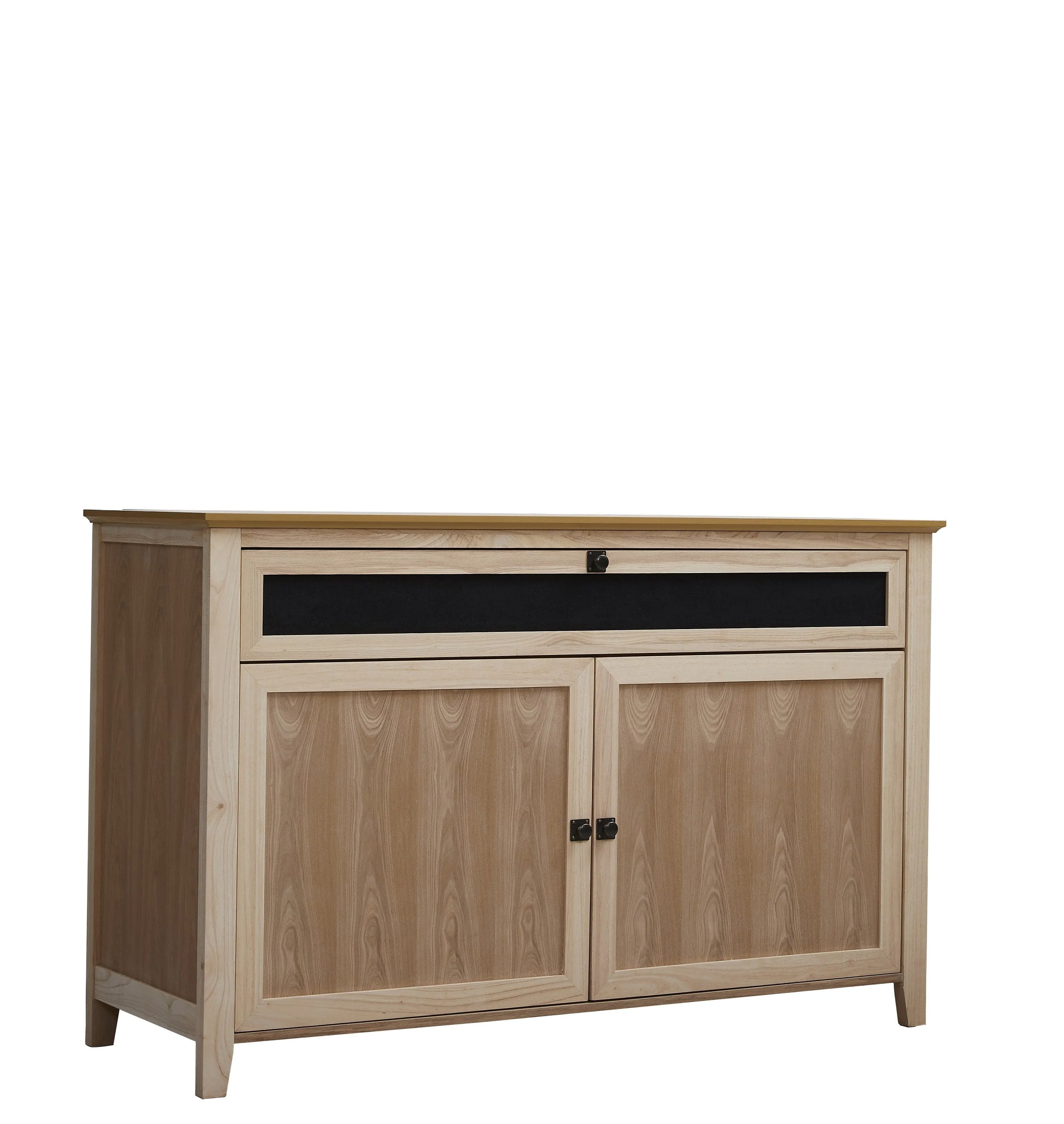 The Claymont Unfinished 70163 Smart TV Lift Cabinet for 65 Inch Flat screen TVs