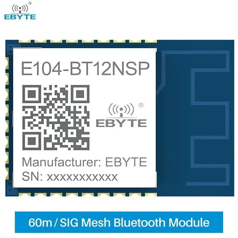 TLSR8253F512 Mesh Networking Module BLE MESH 2.4GHz 10dBm PCB SMD SIG 60m IoT Wireless Remote Control Module EBYTE E104-BT12NSP
