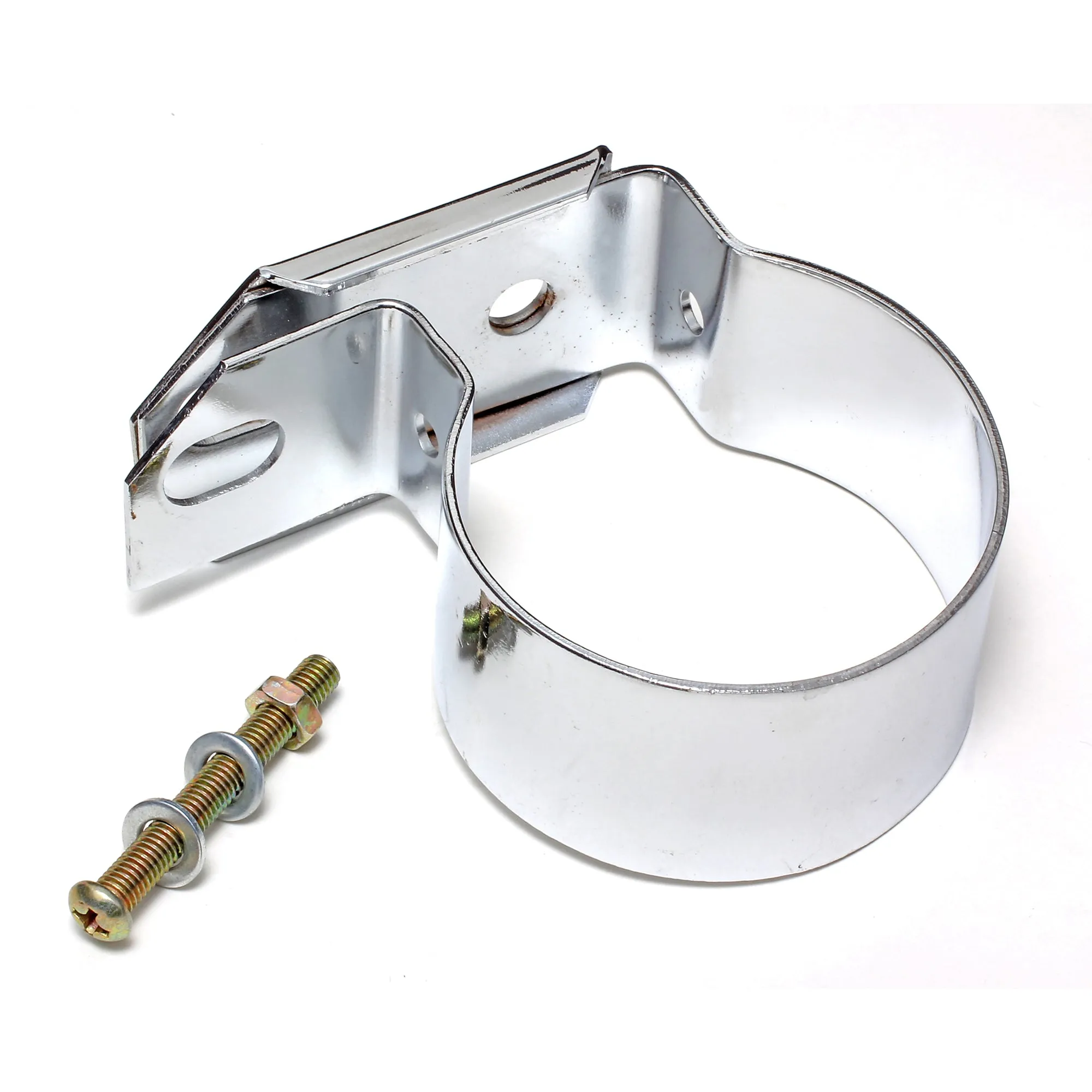 Trans-Dapt Canister Style Ignition Coil Bracket - Remote Mount - Steel - Chrome - Universal
