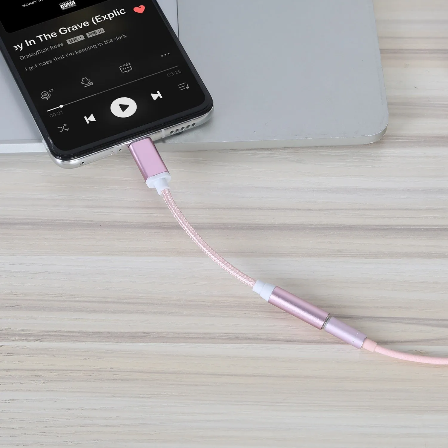 USB-C Type C Adapter Port to 3 .5mm Aux Audio Jack
