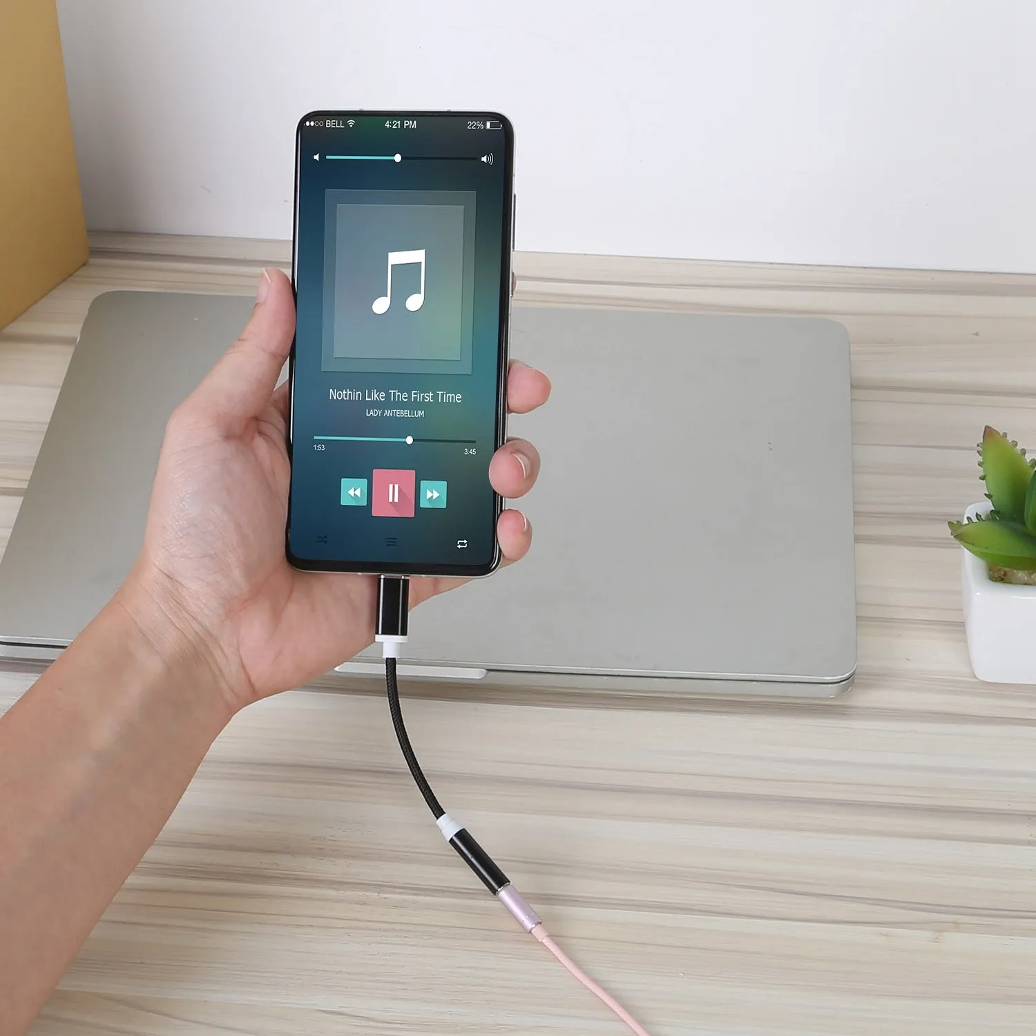 USB-C Type C Adapter Port to 3 .5mm Aux Audio Jack