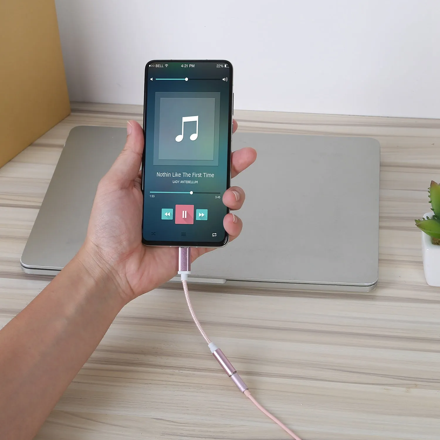 USB-C Type C Adapter Port to 3 .5mm Aux Audio Jack