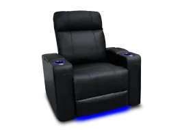 Valencia Piacenza Leather Home Theater Seating Power Headrest Single, Black