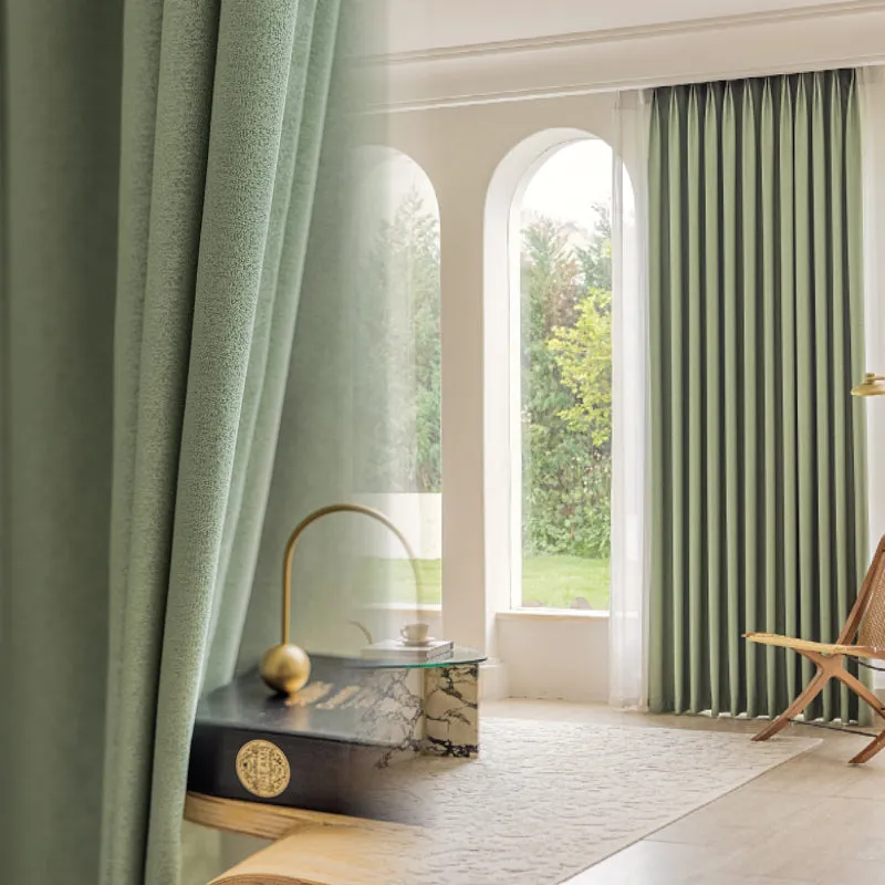 Vera Sage Green Blackout Thermal Custom Curtain